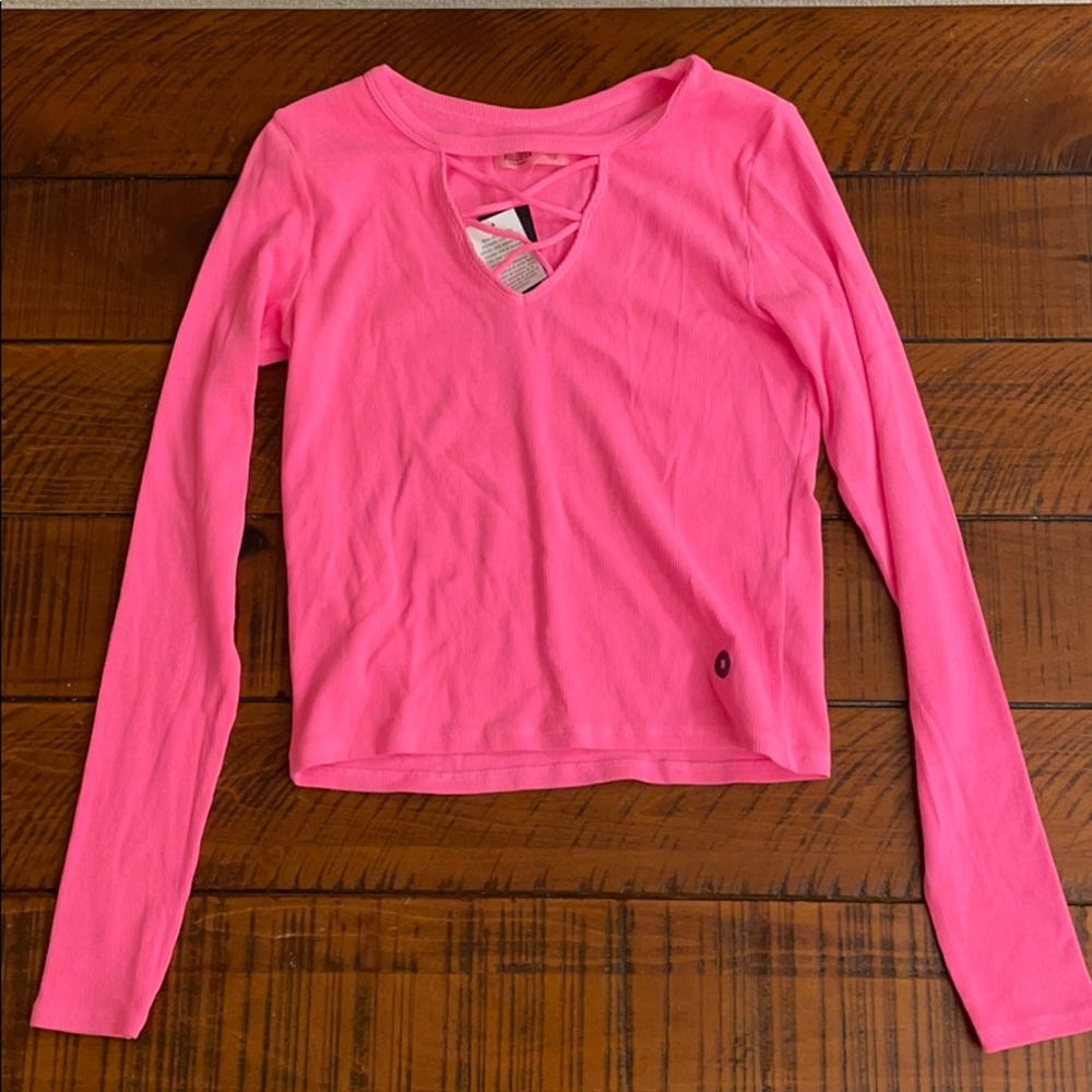 Neon Pink Hollister Top